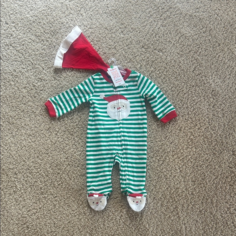Carter's Red Santa Baby Rompers - Picture 3 of 3